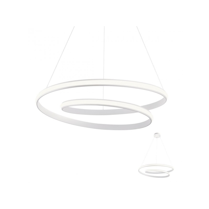 Redo 01-1890 - LED stmievateľný luster na lane TORSION LED/35W/230V 4000K pr. 75 cm biela