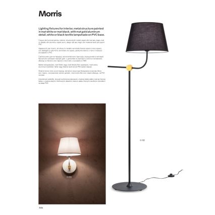 Redo 01-1980 - Stolná lampa MORRIS 1xE27/42W/230V biela