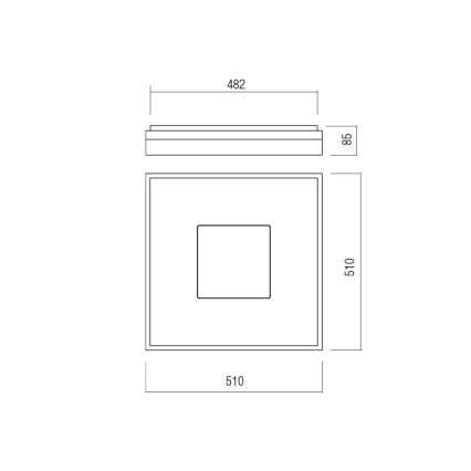 Redo 01-2000 - LED stmievateľné stropné svietidlo MAYA LED/55W/230V 51x51 cm zlaté