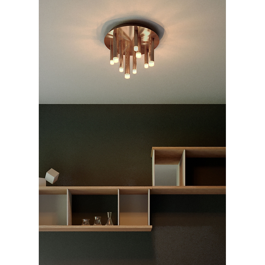 Redo 01-2040 - LED Stropné svietidlo MADISON 9xLED/4W/230V meď