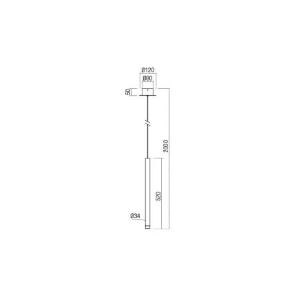 Redo 01-2045 - LED Luster na lanku MADISON LED/4W/230V čierna