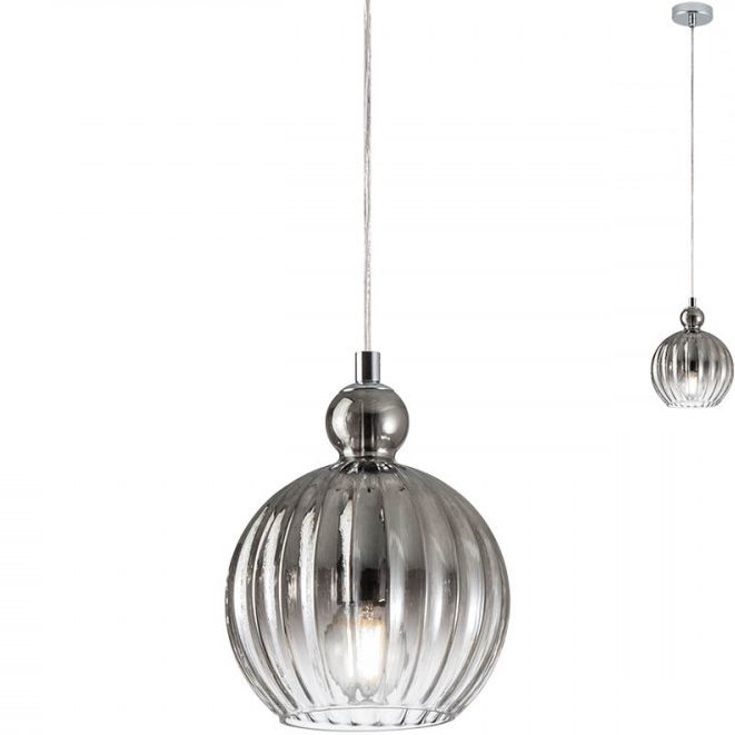 Redo 01-2063 - Luster na lanku PLUMEN 1x/E14/40W/230V pr. 15 cm šedá