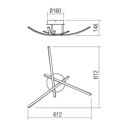 Redo 01-2184 - LED Stropné svietidlo SPATHA 3xLED/6W/230V 3000K biela