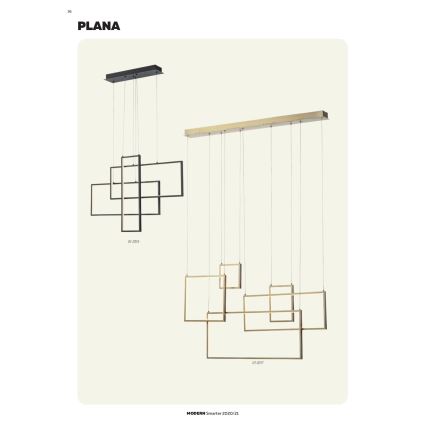 Redo 01-2317 - LED Stmievateľný luster na lanku PLANA LED/80W/230V zlatý