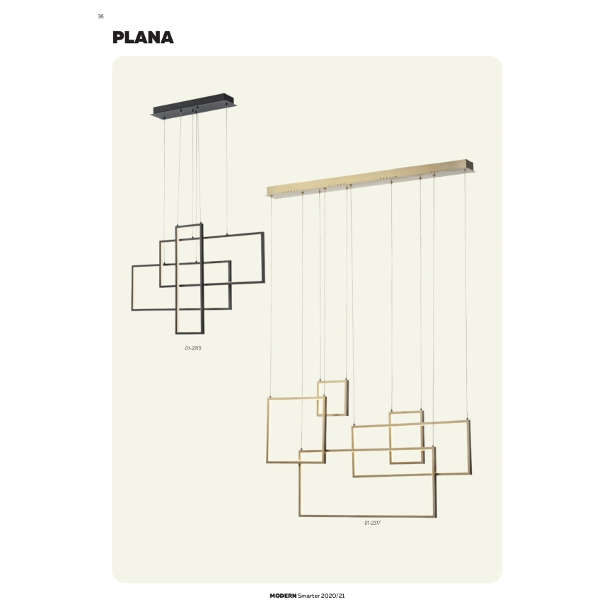 Redo 01-2317 - LED Stmievateľný luster na lanku PLANA LED/80W/230V zlatý