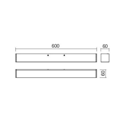 Redo 01-2327 - LED Kúpeľňové osvetlenie zrkadla THELA LED/17W/230V 60 cm CRI 90 IP44