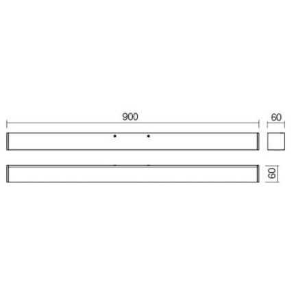 Redo 01-2328 - LED Kúpeľňové osvetlenie zrkadla THELA LED/25W/230V 90 cm CRI 90 IP44