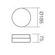 Redo 01-237 - Stropné svietidlo TEO 1xE14/28W/230V pr. 18,5 cm