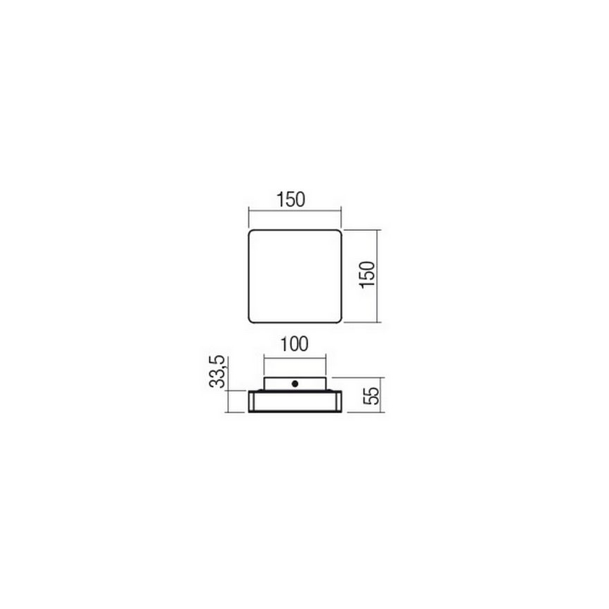 Redo 01-2384 - LED nástenné svietidlo TABLET LED/11W/230V 3000K CRI 90 čierne