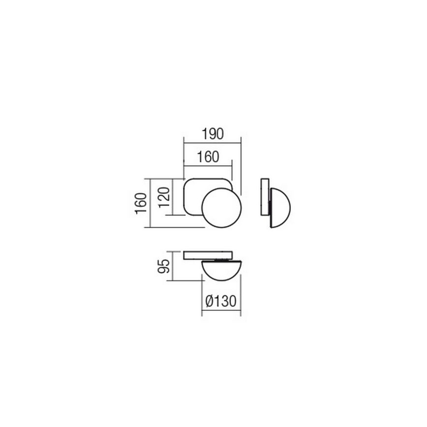 Redo 01-2469 - Nástenné svietidlo LUMIEN 1xG9/10W/230V zlaté/biele