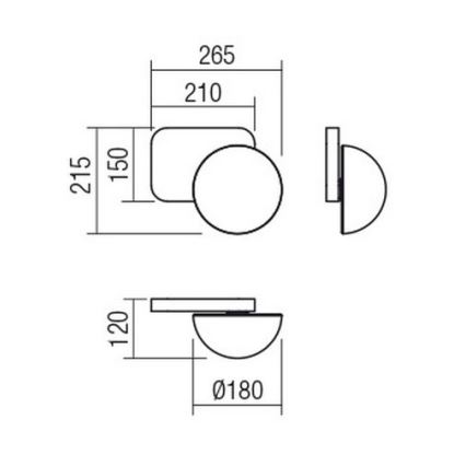 Redo 01-2470 - Nástenné svietidlo LUMIEN 1xG9/10W/230V zlaté/biele