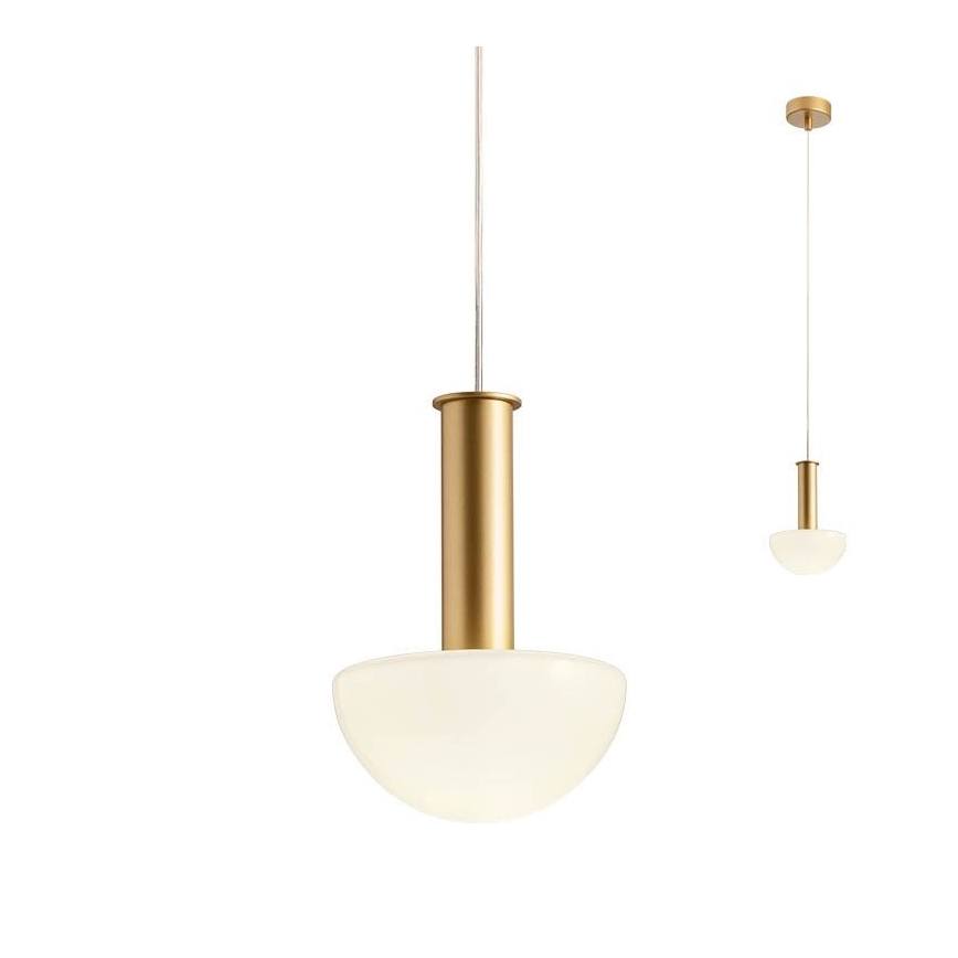 Redo 01-2474 - Luster na lanku LUMIEN 1xG9/10W/230V pr. 13 cm zlatá/biela