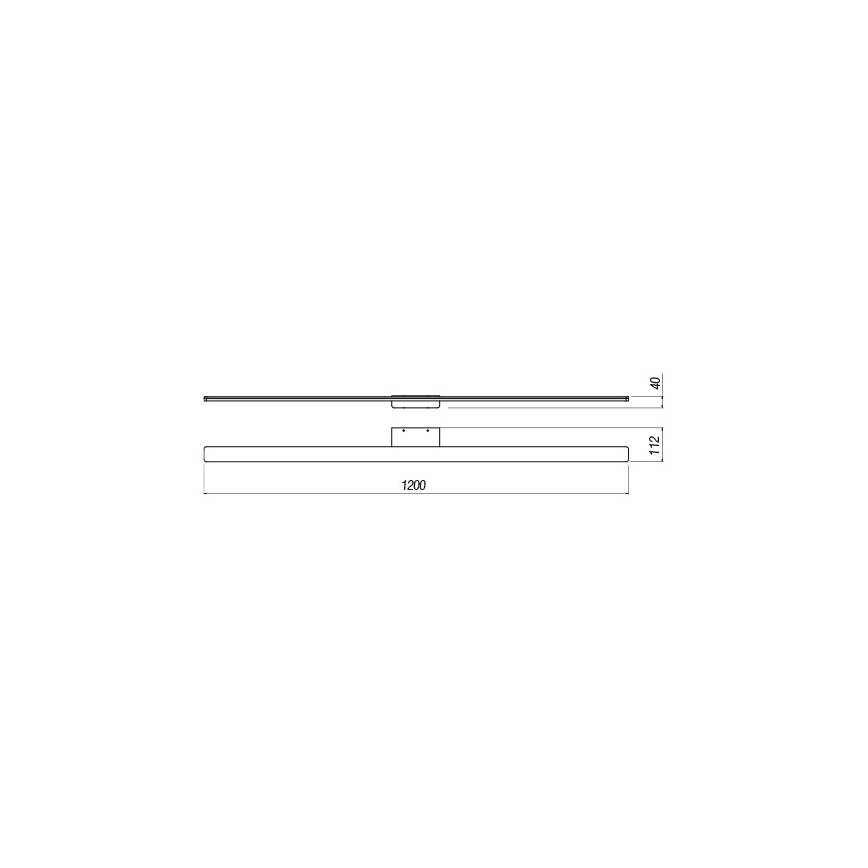 Redo 01-2512 - LED Kúpeľňové osvetlenie zrkadla BARRIO LED/34,32W/230V 120 cm CRI 90 IP44 čierna