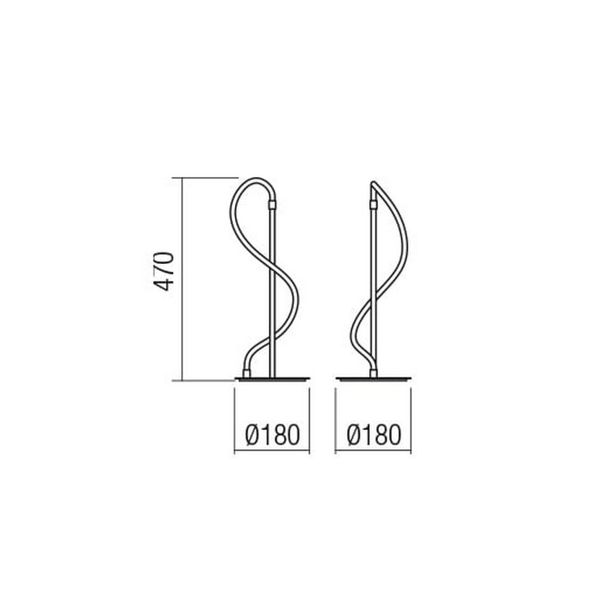 Redo 01-2529 - LED Stmievateľná stolná lampa CORRAL LED/12W/230V zlatá