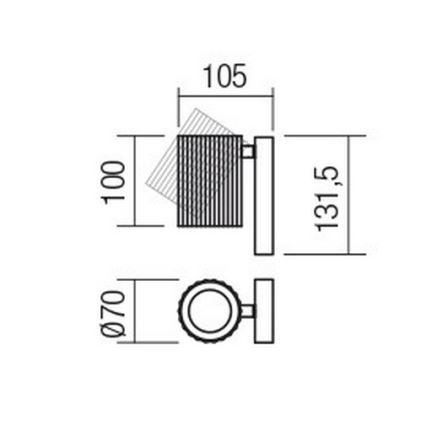 Redo 01-2549 - Nástenné bodové svietidlo DELPHI 1xGU10/7W/230V čierne