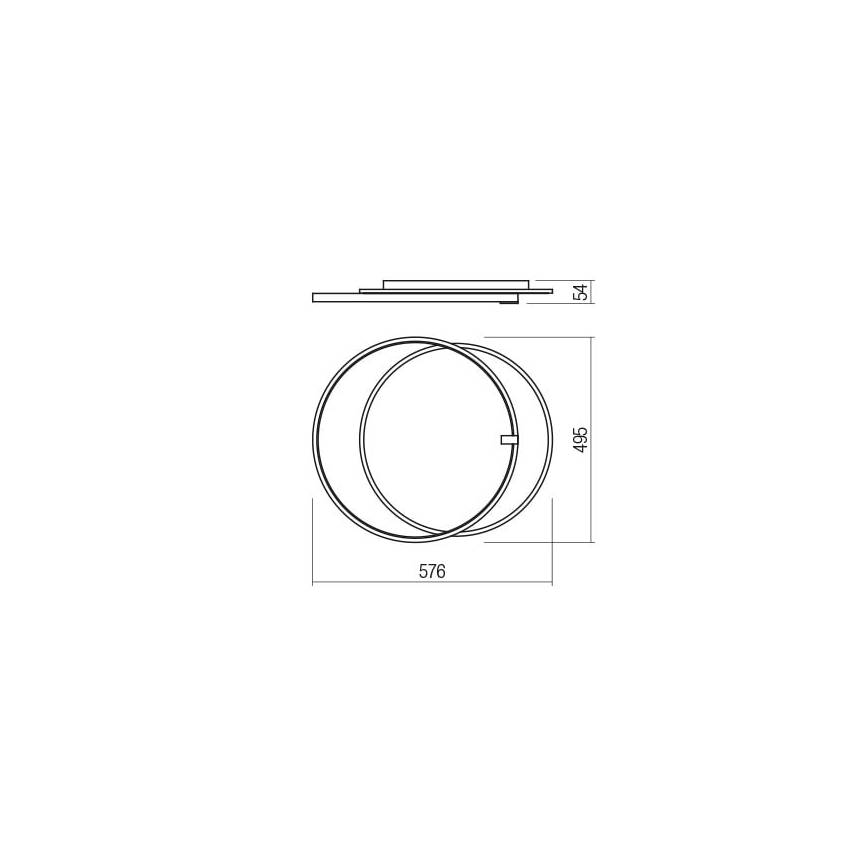 Redo 01-2660 - LED Stropné svietidlo ARP LED/45W/230V čierna