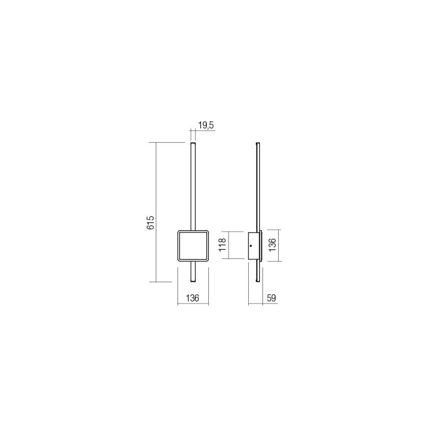 Redo 01-2696 - LED Nástenné svietidlo DIAZ LED/20W/230V CRI 90 biela