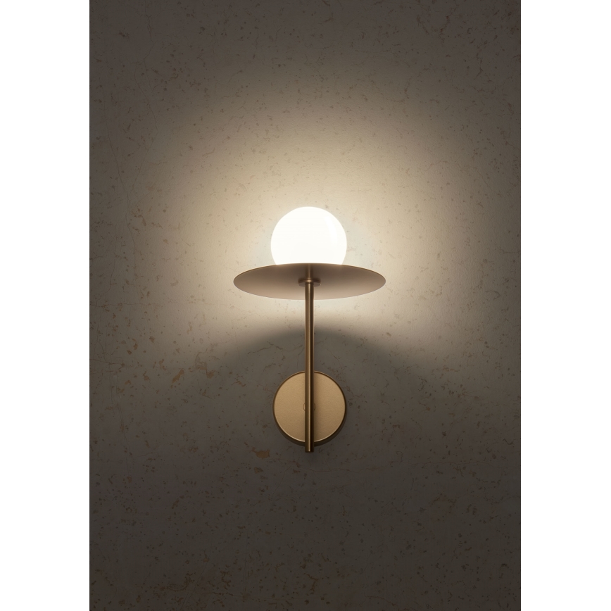 Redo 01-2725 - Nástenná lampa PLATO 1xG9/10W/230V zlatá