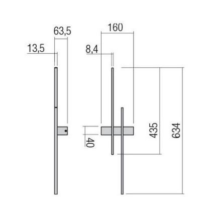 Redo 01-2746 - LED nástenné svietidlo TANGENT LED/13W/230V CRI 90 biela