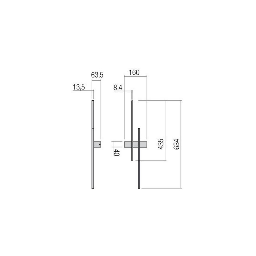 Redo 01-2746 - LED nástenné svietidlo TANGENT LED/13W/230V CRI 90 biela