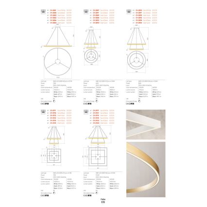 Redo 01-2817 - LED Stmievateľné nástenné svietidlo FEBE LED/24W/230V zlatá