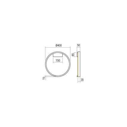 Redo 01-2817 - LED Stmievateľné nástenné svietidlo FEBE LED/24W/230V zlatá