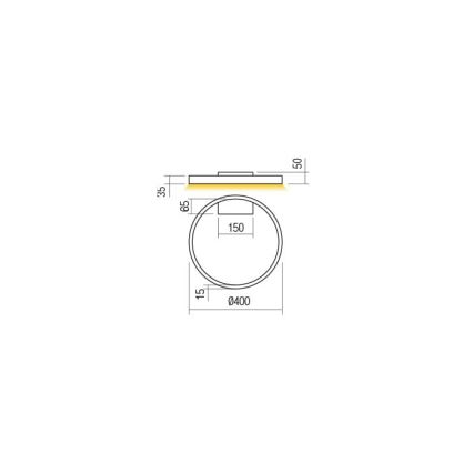 Redo 01-2835 - LED Stmievateľné nástenné svietidlo FEBE LED/24W/230V zlatá