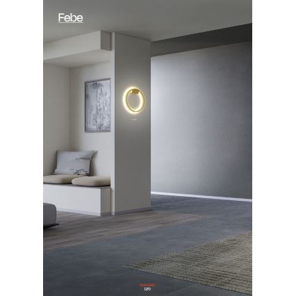 Redo 01-2835 - LED stmievateľné nástenné svietidlo FEBE LED/24W/230V zlaté