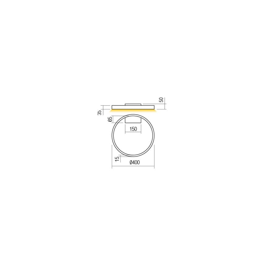 Redo 01-2835 - LED stmievateľné nástenné svietidlo FEBE LED/24W/230V zlaté