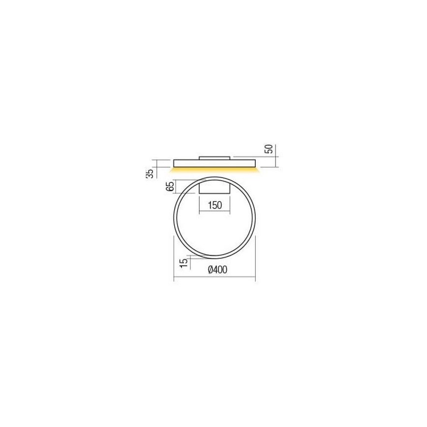 Redo 01-2837 - LED Stmievateľné nástenné svietidlo FEBE LED/24W/230V čierna