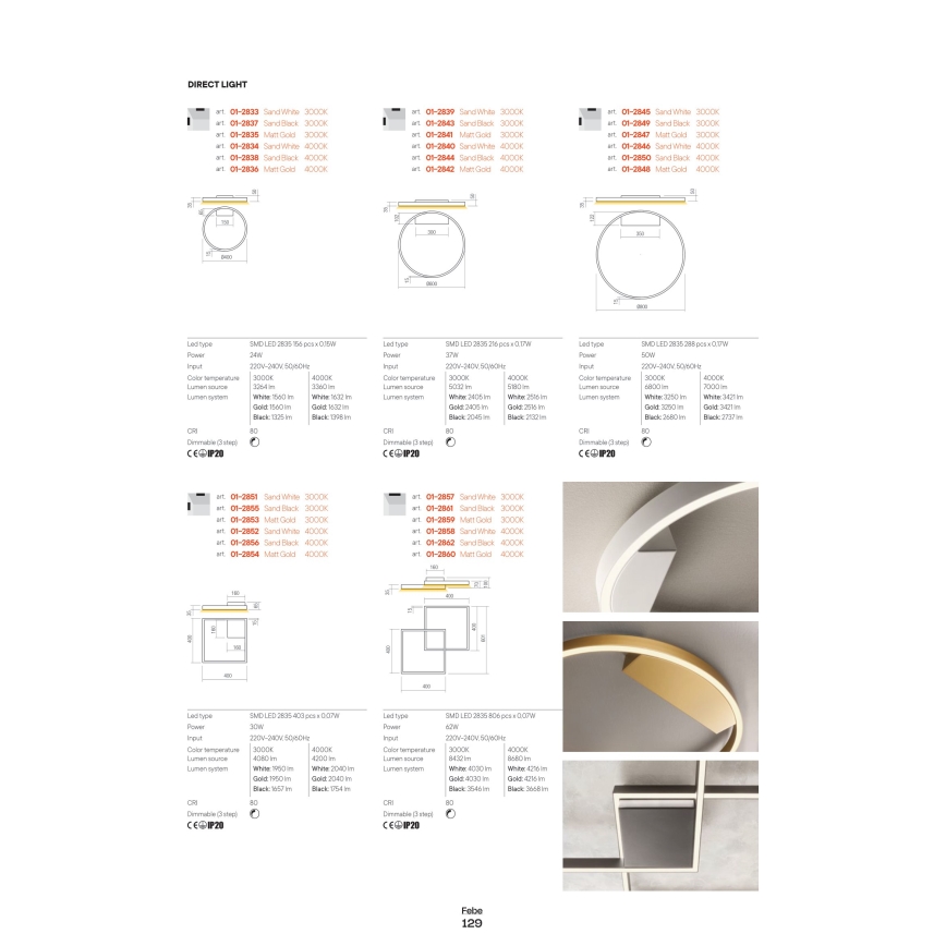 Redo 01-2891 - LED Stmievateľný luster na lanku FEBE LED/62W/230V čierna