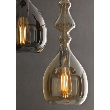 Redo 01-2938 - Luster na lanku AMBIX 1xE27/42W/230V pr. 18 cm sivá