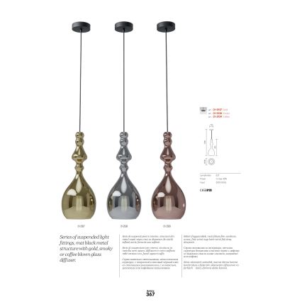 Redo 01-2938 - Luster na lanku AMBIX 1xE27/42W/230V pr. 18 cm sivá
