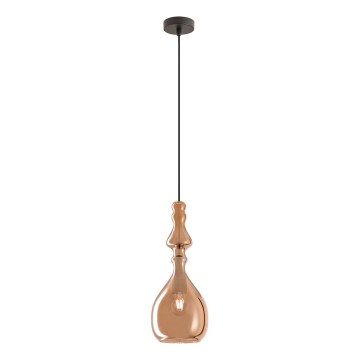 Redo 01-2939 - Luster na lanku AMBIX 1xE27/42W/230V, priemer 18 cm, hnedý