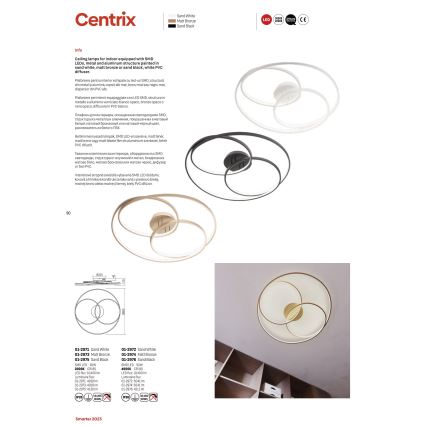 Redo 01-2973 - LED Stropné svietidlo CENTRIX LED/92W/230V bronzová