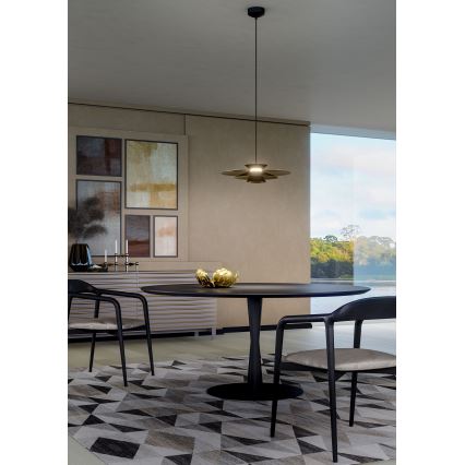 Redo 01-3001 - LED luster na kábli FARGO LED/16,5W/230V CRI 90 pr. 50 cm čierna/zlatá