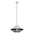 Redo 01-3004 - Závesný luster GRILL s lankom 1xE27/42W/230V pr. 39,6 cm čierna/biela