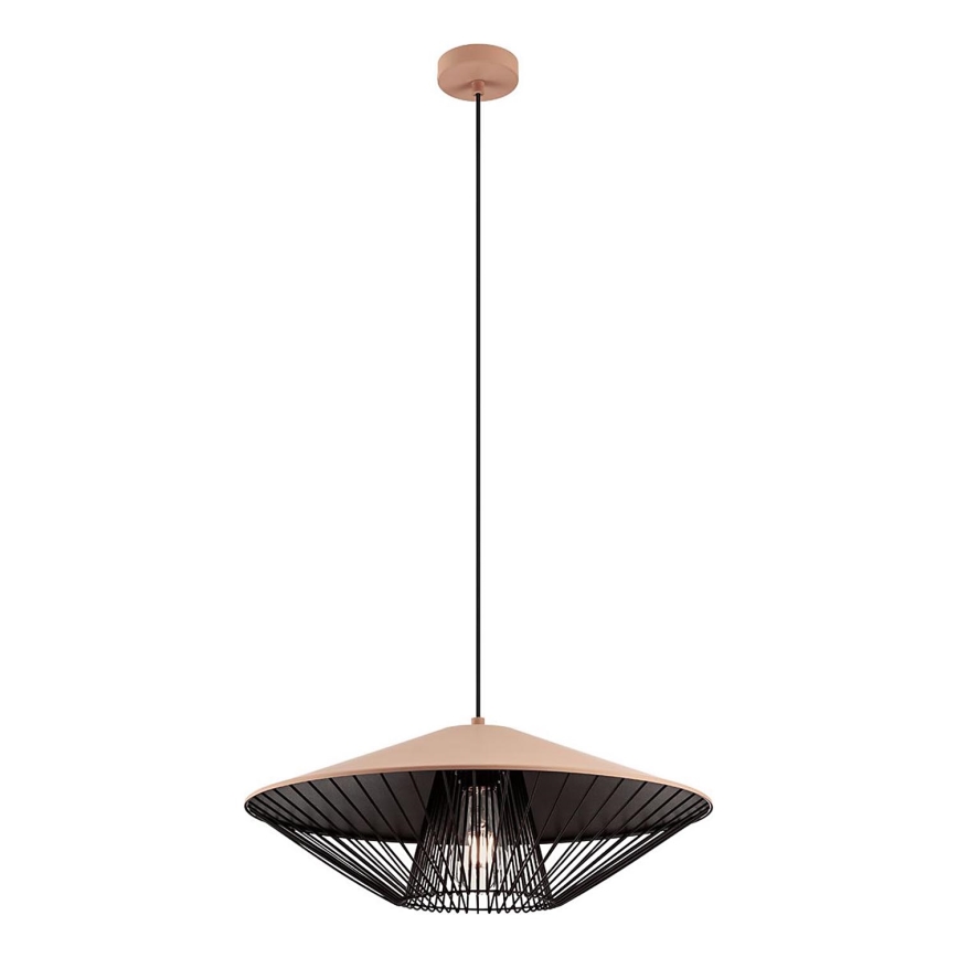 Redo 01-3009 - Závesný luster GRILL na lanku 1xE27/42W/230V pr. 49,5 cm čierna/hnedá