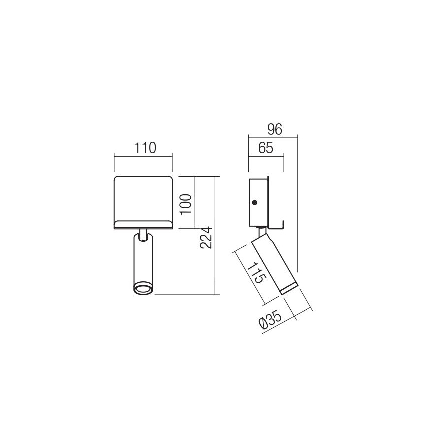 Redo 01-3083 - LED Nástenné bodové svietidlo PANEL LED/3,5W/230V USB biela