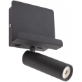 Redo 01-3084 - LED Nástenné bodové svietidlo PANEL LED/3,5W/230V USB čierna