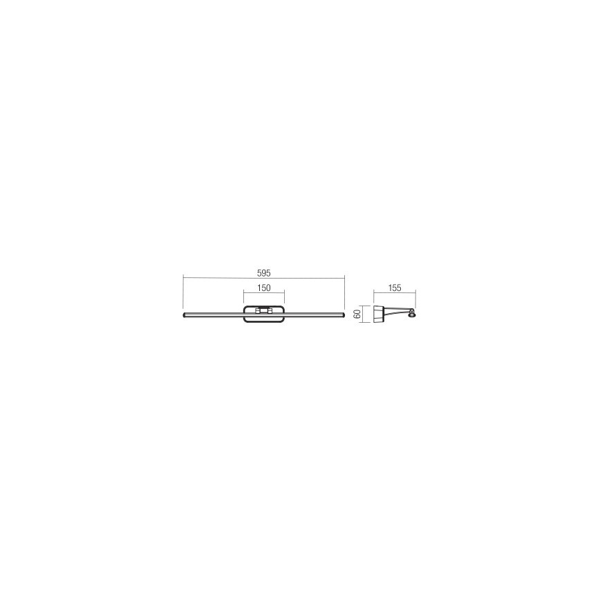 Redo 01-3086 - LED Obrazové svietidlo STEAM LED/12W/230V čierna