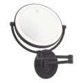 Redo 01-3088 - LED Stmievateľné dotykové kosmetické zrkadielko SELFIE LED/7W/230V 3000/4000/6000K čierna