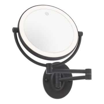 Redo 01-3088 - LED Stmievateľné dotykové kosmetické zrkadielko SELFIE LED/7W/230V 3000/4000/6000K čierna