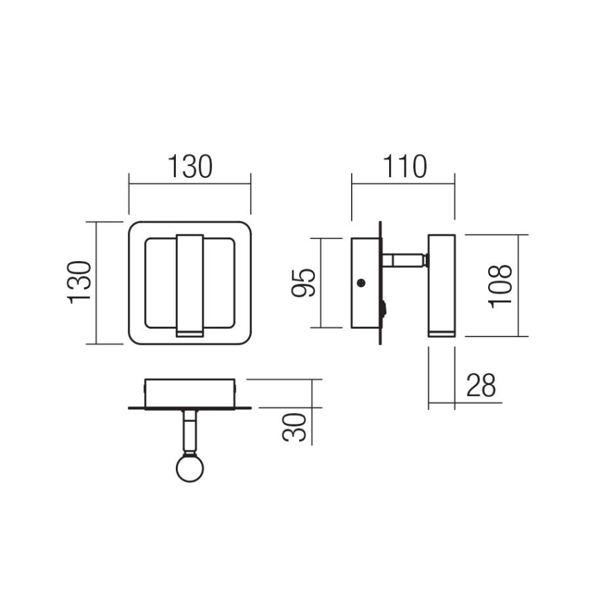 Redo 01-3091 - LED Nástenné bodové svietidlo CLOSER LED/6W/230V biela