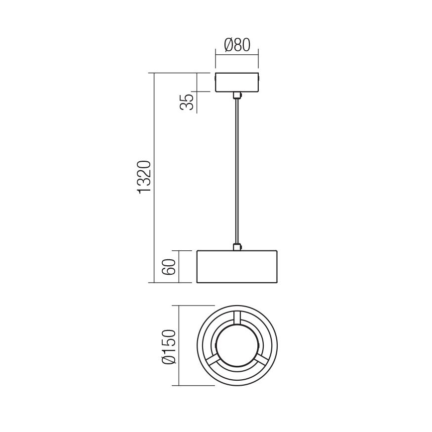 Redo 01-3099 - LED Luster na lanku PUNKT LED/6W/230V pr. 15 cm biela