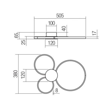 Redo 01-3105 - LED Stropné svietidlo ATOM LED/20W/230V