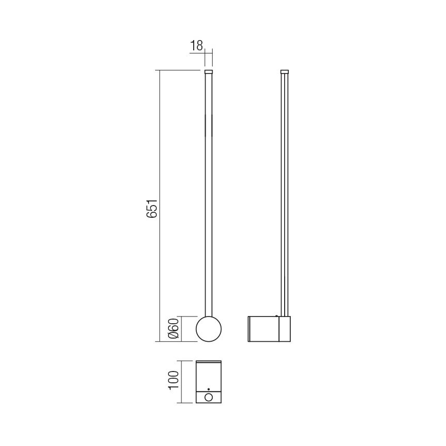 Redo 01-3120 - LED Nástenné svietidlo TABOO LED/9W/230V biela