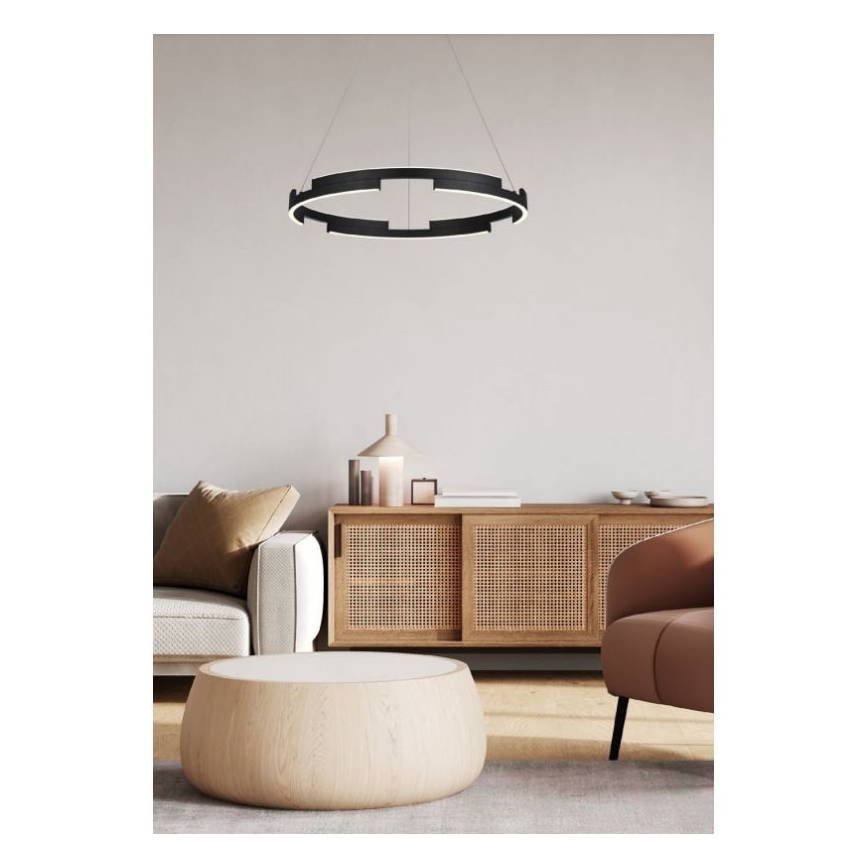 Redo 01-3173 - LED Stmievateľný luster na lanku CASTLE LED/36W/230V čierna