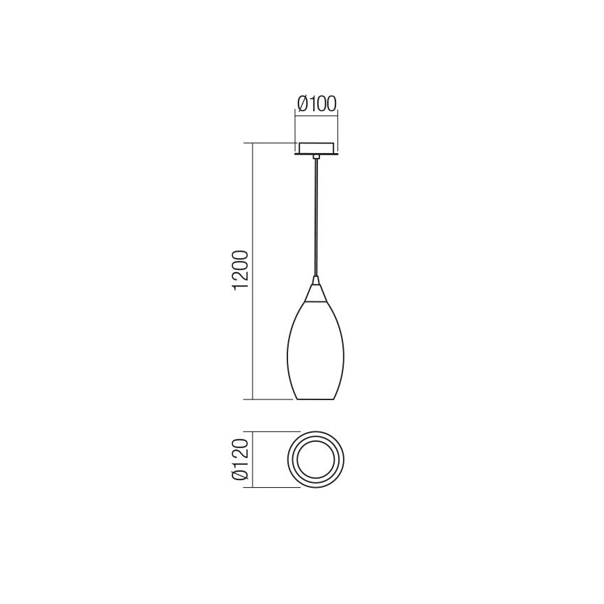 Redo 01-3189 - Luster na lanku TANNER 1xE14/28W/230V pr. 12 cm