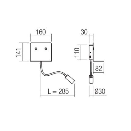 Redo 01-3210 - LED Nástenné bodové svietidlo MOKA LED/6W + LED/3W/230V USB CRI90 biela